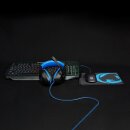 Gaming-Combo-Kit | 4-in-1 | Tastatur, Headset, Maus und Mousepad | Deutsches Layout | Schwarz