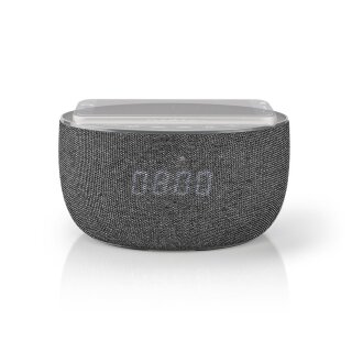 Bluetooth®-Lautsprecher mit kabelloser Aufladefunktion | 30 W | Bis zu 6 Stunden Wiedergabedauer | Wecker | Grau