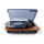 Plattenspieler | 9 W | Bluetooth® | Staubabdeckhaube | Braun