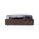 Plattenspieler | 18 W | PC-Konvertierung | Staubabdeckhaube | Braun