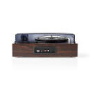 Plattenspieler | 18 W | PC-Konvertierung | Staubabdeckhaube | Braun