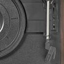 Plattenspieler | 18 W | PC-Konvertierung | Staubabdeckhaube | Braun