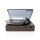 Plattenspieler | 18 W | PC-Konvertierung | Staubabdeckhaube | Braun