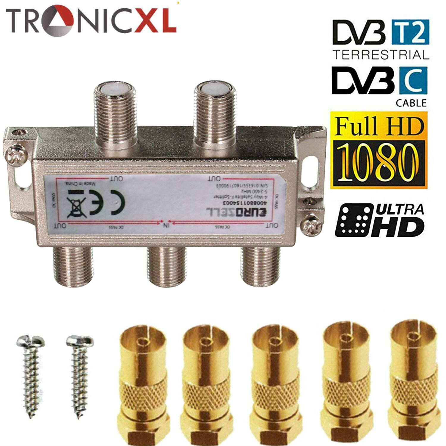 8fach Koax Antennenverteiler HD 3D 4K Weiche Antenne für zb DTK Telekabel GmbH 